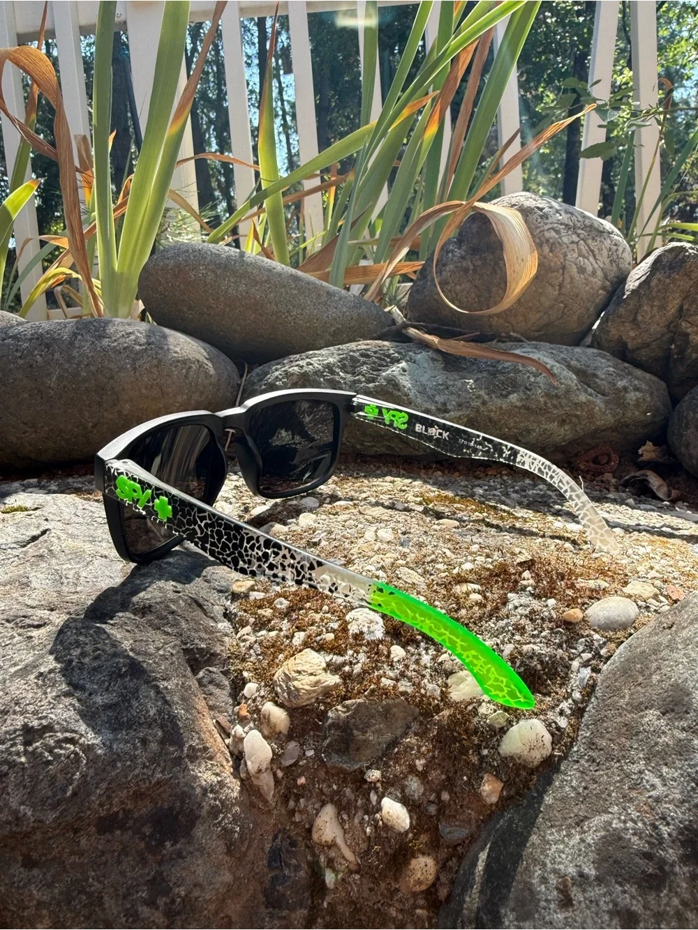 New Spy+ Optic Sunglasses in Black Green Alligator Helm UV400 Ken Block 43
